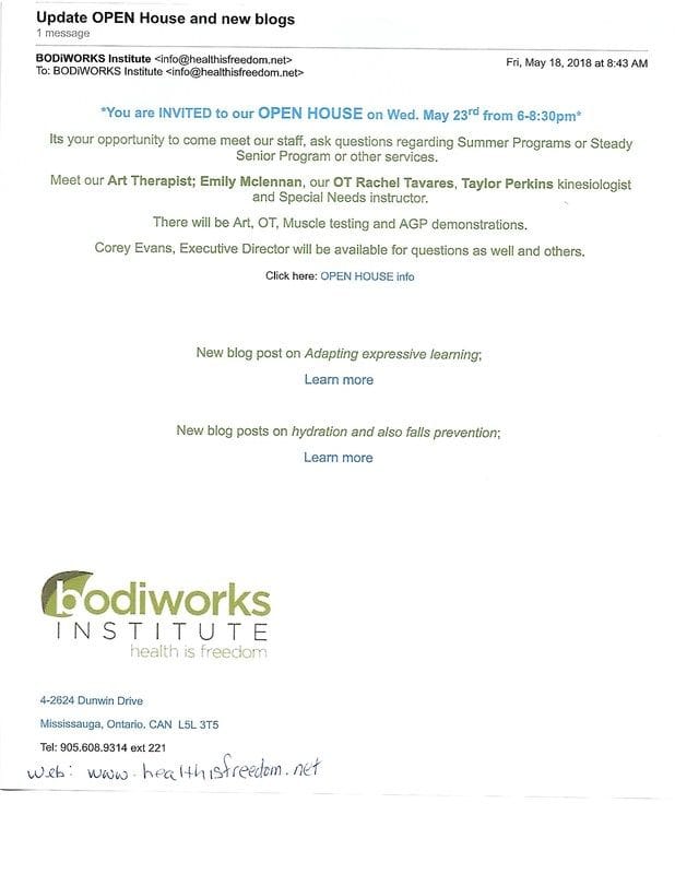 New!!! Bodiworks Open House
